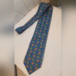 Florida Gators College Tie by Bobby Edwards Blue Orange 57.5x4‎ College Football